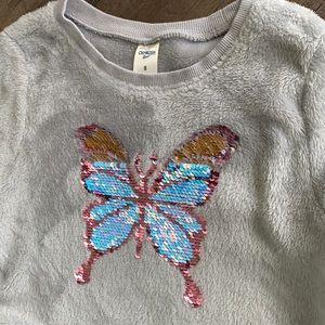 Flip sequin furry sweater sz 8
